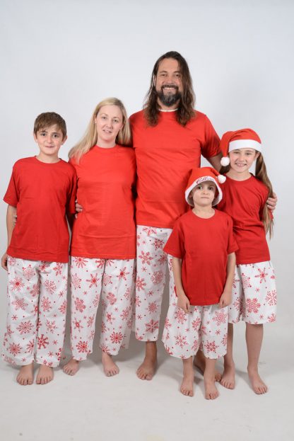 Red and Red Snowflake Jammies 2