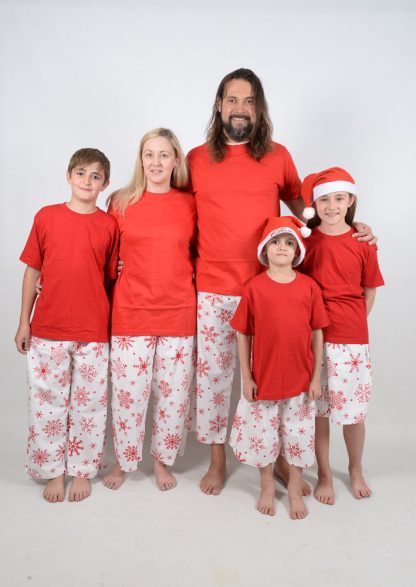 Red and Red Snowflake Jammies