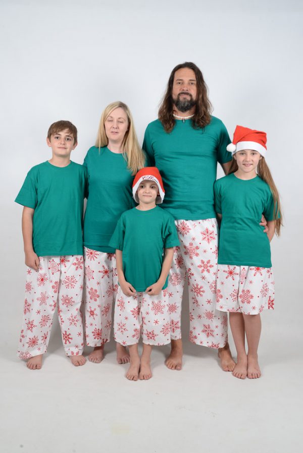 Green and Red Snowflake Jammies 2