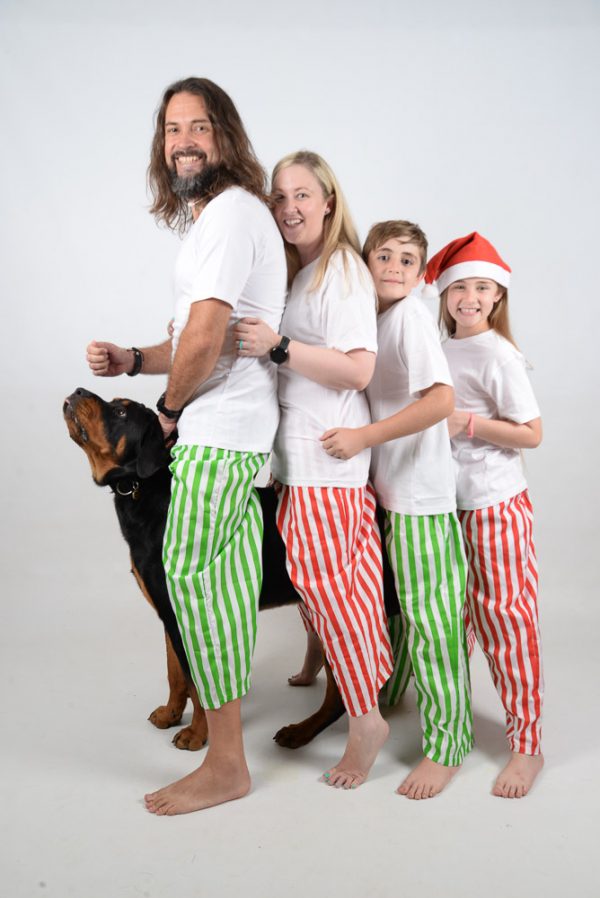 Green, Red and White Stripes Jammies 4