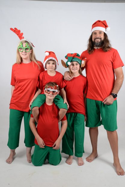 Family Xmas Red and Green Jammies 2