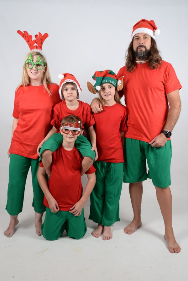 Family Xmas Red and Green Jammies
