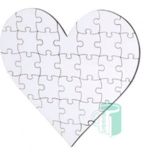 Wood Heart Puzzle 35pc